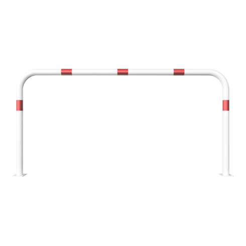 Schake Abweisebügel aus Stahlrohr Ø 60 x 2,5 mm Breite: 2000 mm, Höhe: 1000 mm ohne Querholm, beschichtet, zum Aufdübeln