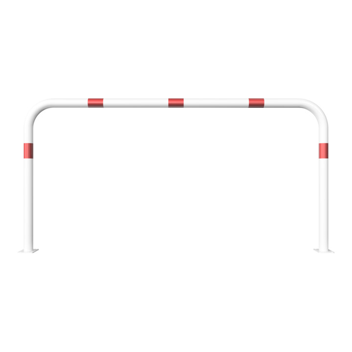Schake Abweisebügel aus Stahlrohr Ø 60 x 2,5 mm Breite: 2000 mm, Höhe: 1000 mm ohne Querholm, beschichtet, zum Aufdübeln