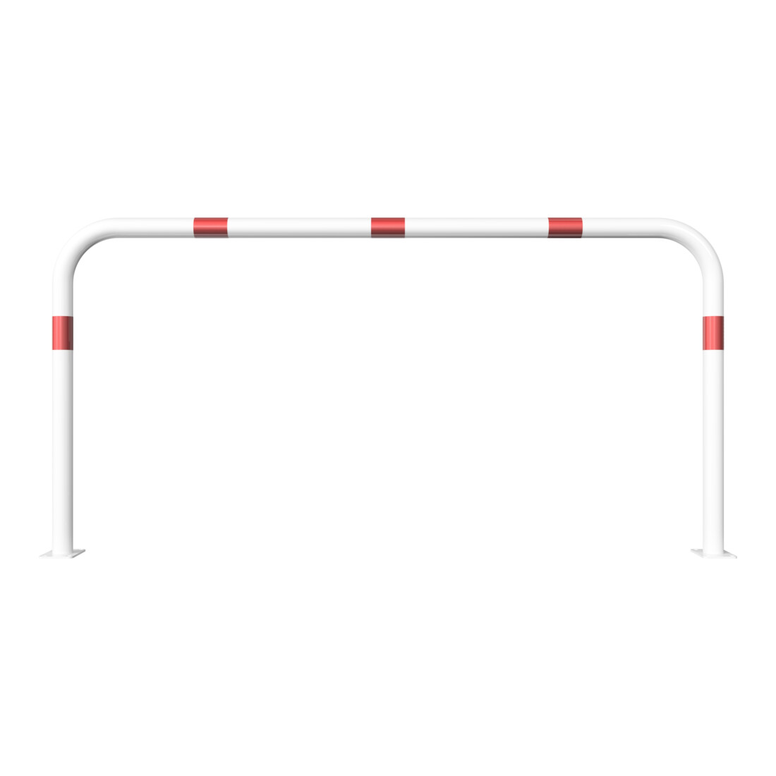 Schake Abweisebügel aus Stahlrohr Ø 60 x 2,5 mm Breite: 2000 mm, Höhe: 1000 mm ohne Querholm, beschichtet, zum Aufdübeln