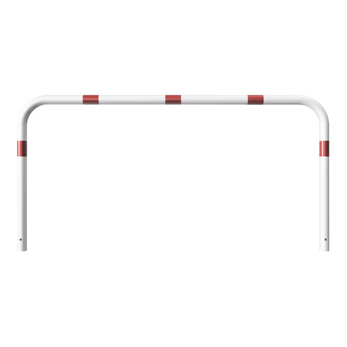 Schake Abweisebügel aus Stahlrohr Ø 60 x 2,5 mm Breite: 2000 mm, Höhe: 1000 mm ohne Querholm, beschichtet, zum Einbetonieren