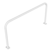 Schake Abweisebügel aus Stahlrohr Ø 60 x 2,5 mm Breite: 2000 mm, Höhe: 1000 mm ohne Querholm, zum Aufdübeln-4