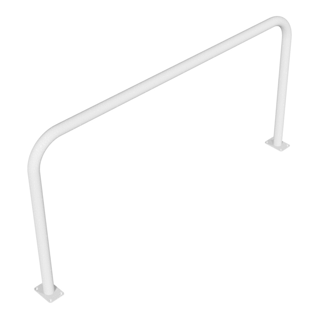 Schake Abweisebügel aus Stahlrohr Ø 60 x 2,5 mm Breite: 2000 mm, Höhe: 1000 mm ohne Querholm, zum Aufdübeln