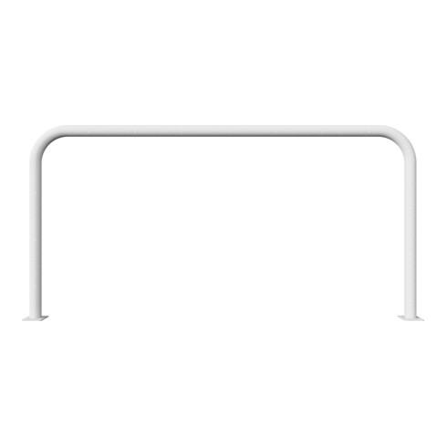 Schake Abweisebügel aus Stahlrohr Ø 60 x 2,5 mm Breite: 2000 mm, Höhe: 1000 mm ohne Querholm, zum Aufdübeln