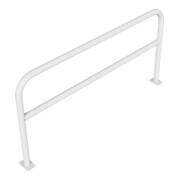 Schake Abweisebügel aus Stahlrohr Ø 60 x 2,5 mm Breite: 2000 mm, Höhe: 1000 mm + Querholm, zum Aufdübeln-2