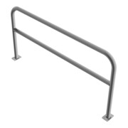 Schake Abweisebügel aus Stahlrohr Ø 60 x 2,5 mm Breite: 2000 mm, Höhe: 1000 mm + Querholm, zum Aufdübeln-5