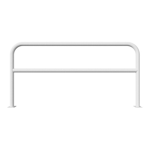 Schake Abweisebügel aus Stahlrohr Ø 60 x 2,5 mm Breite: 2000 mm, Höhe: 1000 mm + Querholm, zum Aufdübeln
