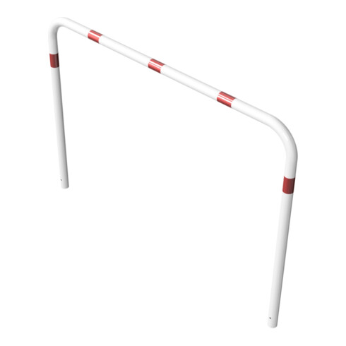Schake Abweisebügel aus Stahlrohr Ø 60 x 2,5 mm Breite: 2000 mm, Höhe: 1400 mm ohne Querholm, beschichtet, zum Einbetonieren