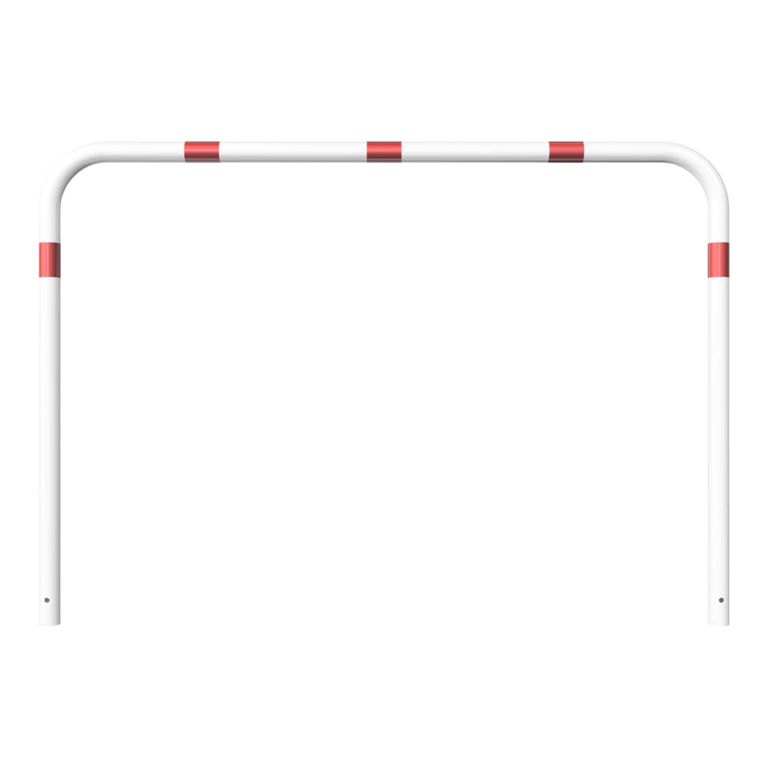 Schake Abweisebügel aus Stahlrohr Ø 60 x 2,5 mm Breite: 2000 mm, Höhe: 1400 mm ohne Querholm, beschichtet, zum Einbetonieren