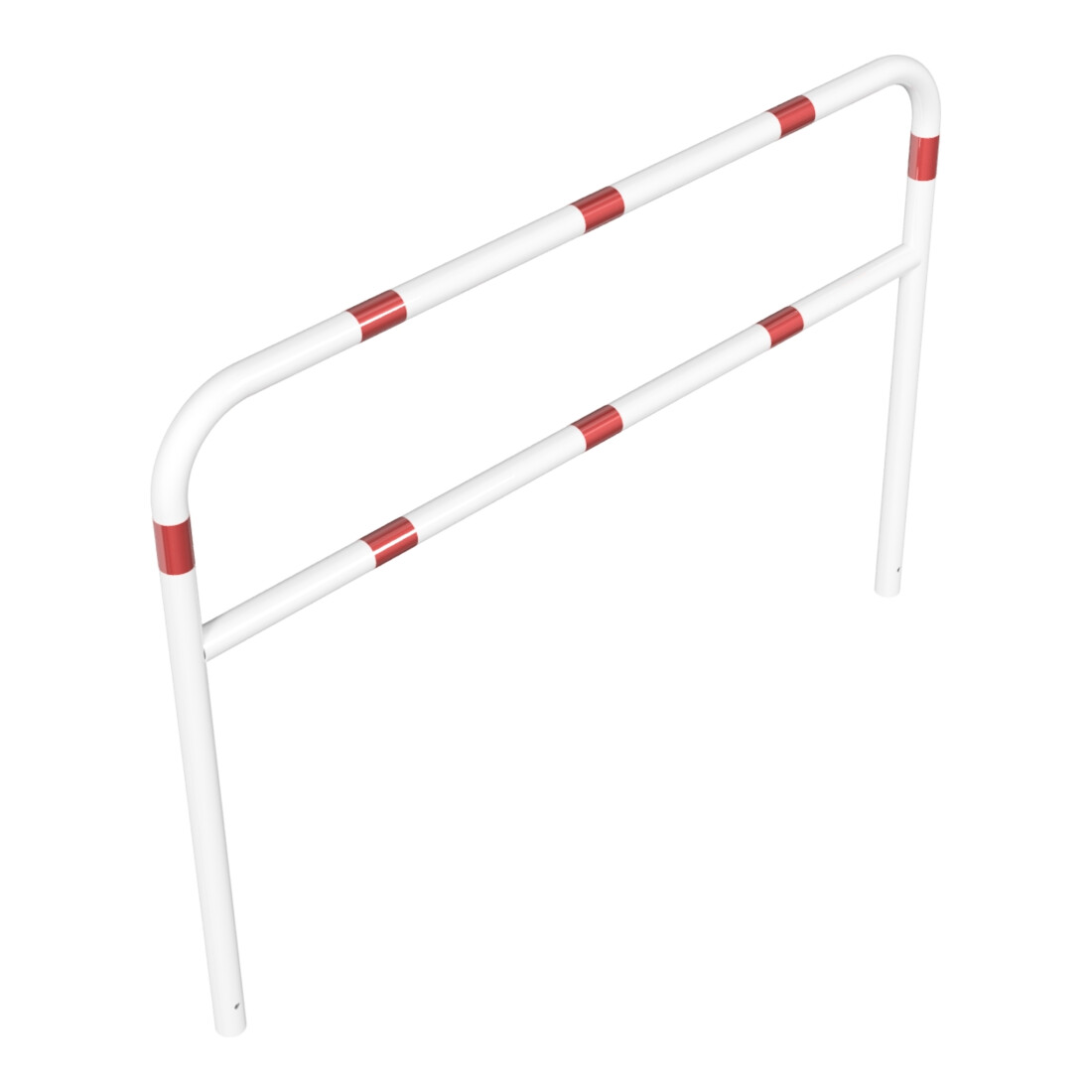 Schake Abweisebügel aus Stahlrohr Ø 60 x 2,5 mm Breite: 2000 mm, Höhe: 1400 mm + Querholm, beschichtet, zum Einbetonieren