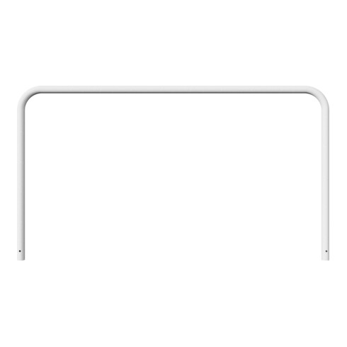 Schake Abweisebügel aus Stahlrohr Ø 60 x 2,5 mm Breite: 2500 mm, Höhe: 1400 mm ohne Querholm, zum Einbetonieren