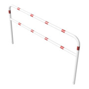 Schake Abweisebügel aus Stahlrohr Ø 60 x 2,5 mm Breite: 2500 mm, Höhe: 1400 mm + Querholm, beschichtet, zum Einbetonieren-2