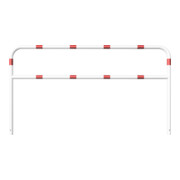 Schake Abweisebügel aus Stahlrohr Ø 60 x 2,5 mm Breite: 2500 mm, Höhe: 1400 mm + Querholm, beschichtet, zum Einbetonieren-5