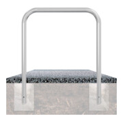 Schake Abweisebügel aus Stahlrohr Ø 60 x 2,5 mm Breite: 700 mm, Höhe: 1200 mm ohne Querholm, zum Einbetonieren