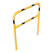 Schake Abweisebügel aus Stahlrohr Ø48mm Breite: 1000mm, Höhe: 1200 mm + Querholm, beschichtet, gelb / schwarz-3