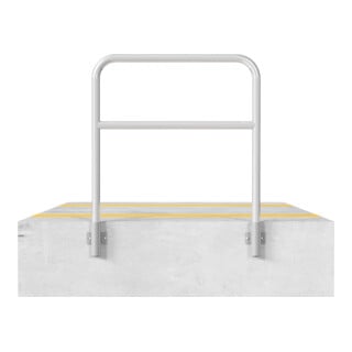 Schake Abweisebügel aus Stahlrohr Ø48mm Breite: 1000mm, Höhe: 1200 mm + Querholm, für Wandmontage, inkl. 2 Bodenhülsen 443.15W