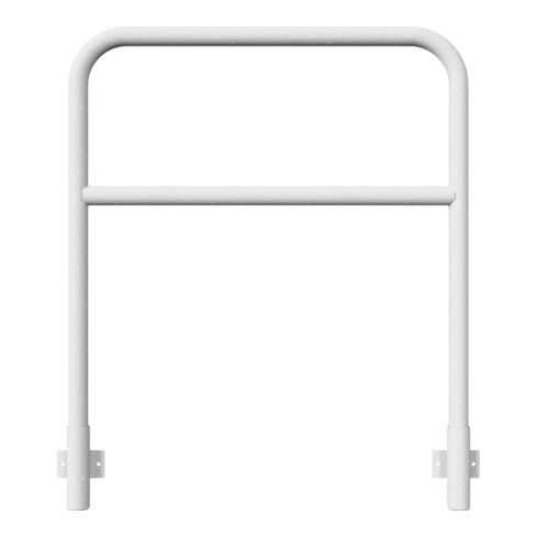 Schake Abweisebügel aus Stahlrohr Ø48mm Breite: 1000mm, Höhe: 1200 mm + Querholm, für Wandmontage, inkl. 2 Bodenhülsen 443.15W