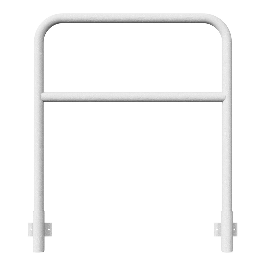 Schake Abweisebügel aus Stahlrohr Ø48mm Breite: 1000mm, Höhe: 1200 mm + Querholm, für Wandmontage, inkl. 2 Bodenhülsen 443.15W