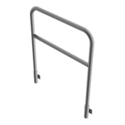 Schake Abweisebügel aus Stahlrohr Ø48mm Breite: 1000mm, Höhe: 1200 mm + Querholm, für Wandmontage, inkl. 2 Bodenhülsen 443.15W-4