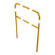 Schake Abweisebügel aus Stahlrohr Ø48mm Breite: 1000mm, Höhe: 1400 mm + Querholm, beschichtet, gelb/schwarz-2