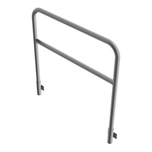 Schake Abweisebügel aus Stahlrohr Ø48mm Breite: 1200mm, Höhe: 1200 mm + Querholm, für Wandmontage, inkl. 2 Bodenhülsen 443.15W
