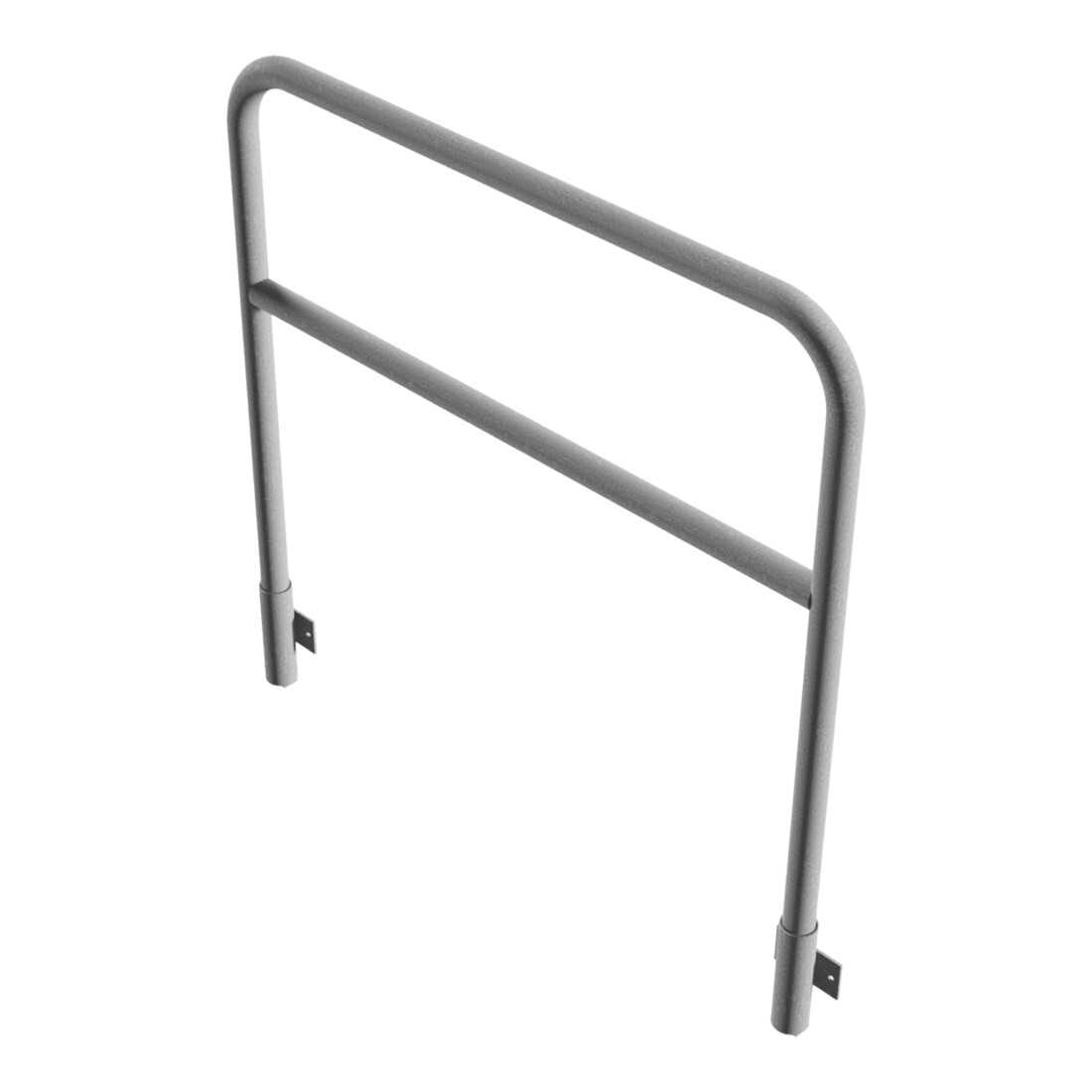 Schake Abweisebügel aus Stahlrohr Ø48mm Breite: 1200mm, Höhe: 1200 mm + Querholm, für Wandmontage, inkl. 2 Bodenhülsen 443.15W