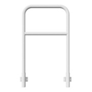 Schake Abweisebügel aus Stahlrohr Ø48mm Breite: 700mm, Höhe: 1200 mm + Querholm, für Wandmontage, inkl. 2 Bodenhülsen 443.15W-5