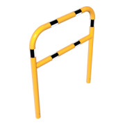 Schake Abweisebügel aus Stahlrohr Ø60mm Breite: 1000mm, Höhe: 1200 mm + Querholm, beschichtet, gelb / schwarz