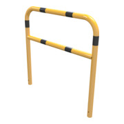 Schake Abweisebügel aus Stahlrohr Ø60mm Breite: 1200mm, Höhe: 1200 mm + Querholm, beschichtet, gelb / schwarz