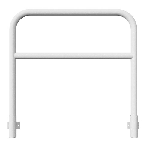 Schake Abweisebügel aus Stahlrohr Ø60mm Breite: 1200mm, Höhe: 1200 mm + Querholm, für Wandmontage, inkl. 2 Bodenhülsen 460.15W