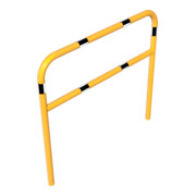 Schake Abweisebügel aus Stahlrohr Ø60mm Breite: 1500mm, Höhe: 1400 mm + Querholm, beschichtet, gelb / schwarz-2