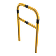 Schake Abweisebügel aus Stahlrohr Ø60mm Breite: 700mm, Höhe: 1200 mm + Querholm, beschichtet, gelb / schwarz-3