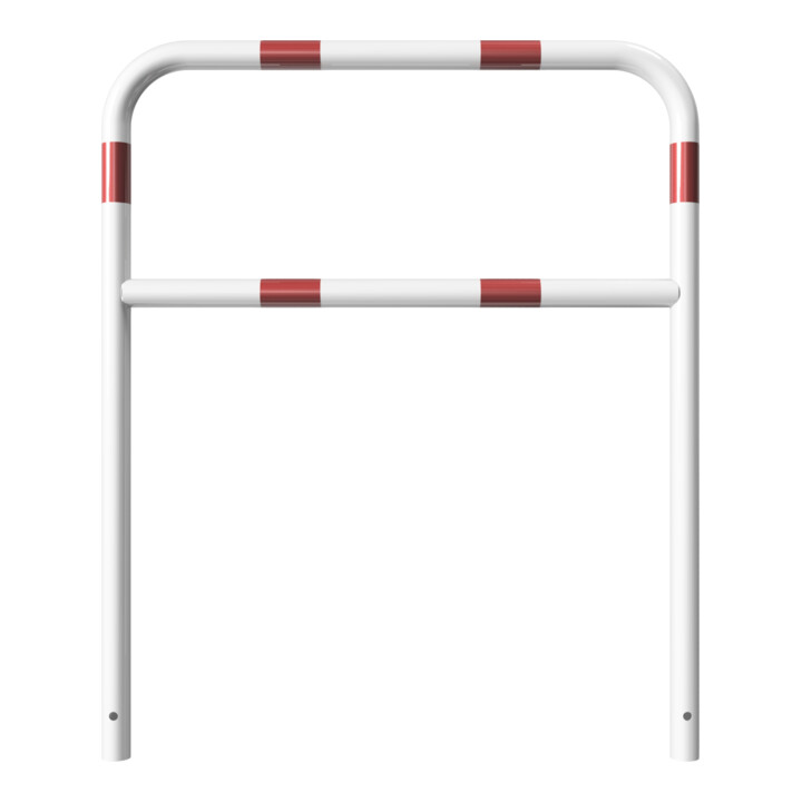 Schake Abweisebügel aus Stahlrohr Ø 48 x 2,5 mm Breite: 1000 mm, Höhe: 1200 mm + Querholm, beschichtet, zum Einbetonieren
