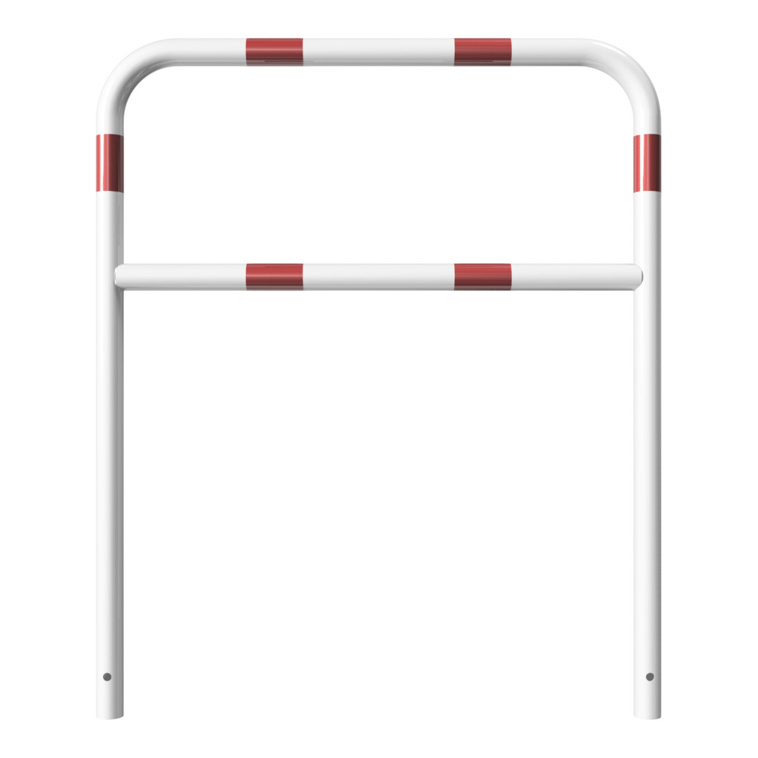 Schake Abweisebügel aus Stahlrohr Ø 48 x 2,5 mm Breite: 1000 mm, Höhe: 1200 mm + Querholm, beschichtet, zum Einbetonieren