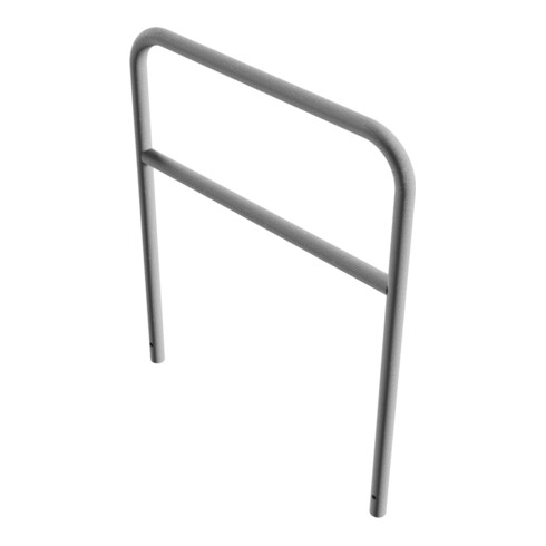 Schake Abweisebügel aus Stahlrohr Ø 48 x 2,5 mm Breite: 1000 mm, Höhe: 1200 mm + Querholm, zum Einbetonieren