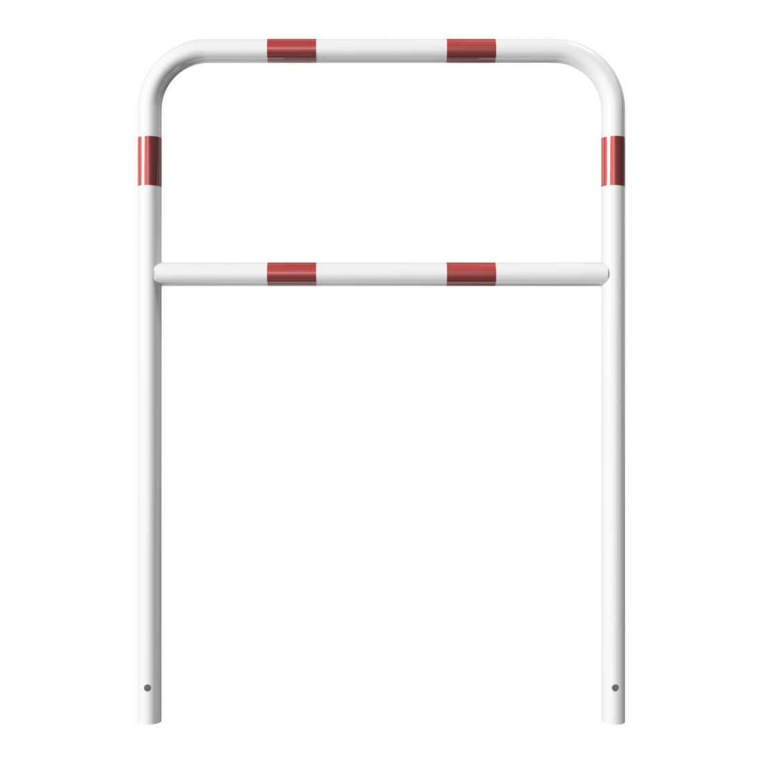 Schake Abweisebügel aus Stahlrohr Ø 48 x 2,5 mm Breite: 1000 mm, Höhe: 1400 mm + Querholm, beschichtet, zum Einbetonieren