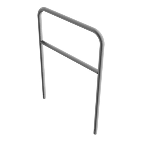 Schake Abweisebügel aus Stahlrohr Ø 48 x 2,5 mm Breite: 1000 mm, Höhe: 1400 mm + Querholm, zum Einbetonieren