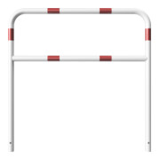 Schake Abweisebügel aus Stahlrohr Ø 48 x 2,5 mm Breite: 1200 mm, Höhe: 1200 mm + Querholm, beschichtet, zum Einbetonieren-5