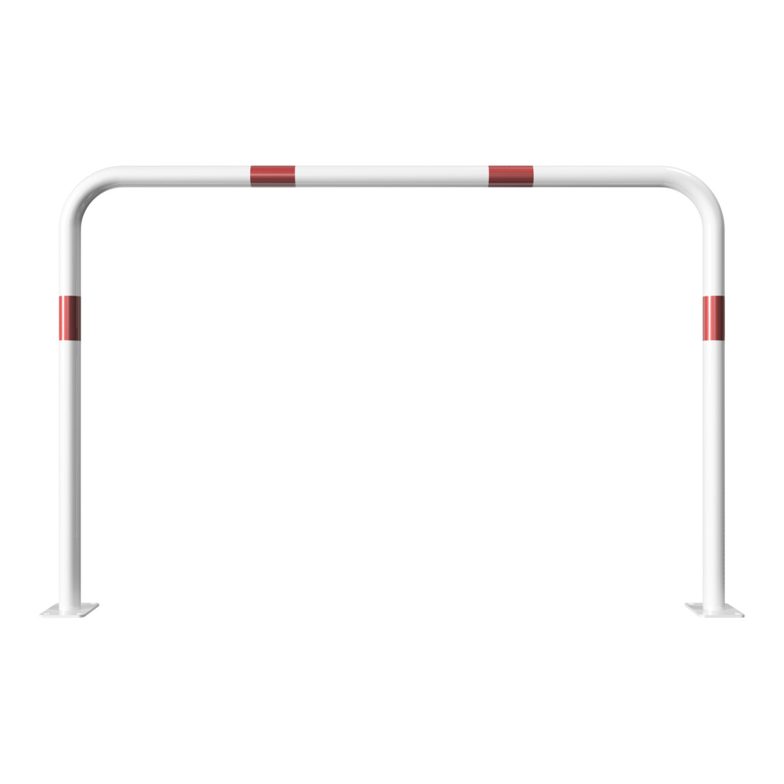 Schake Abweisebügel aus Stahlrohr Ø 48 x 2,5 mm Breite: 1500 mm, Höhe: 1000 mm ohne Querholm, beschichtet, zum Aufdübeln