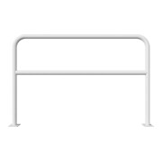 Schake Abweisebügel aus Stahlrohr Ø 48 x 2,5 mm Breite: 1500 mm, Höhe: 1000 mm + Querholm, zum Aufdübeln-5