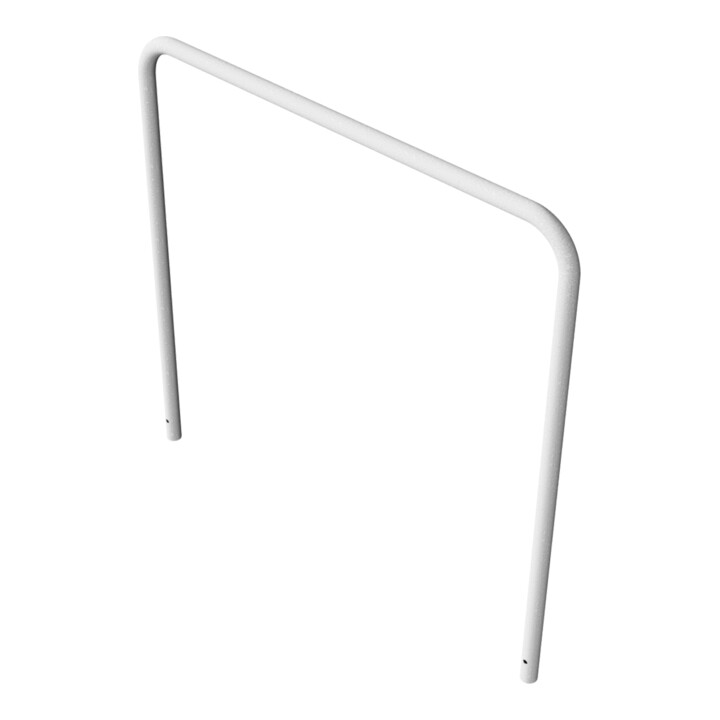 Schake Abweisebügel aus Stahlrohr Ø 48 x 2,5 mm Breite: 1500 mm, Höhe: 1400 mm ohne Querholm, zum Einbetonieren