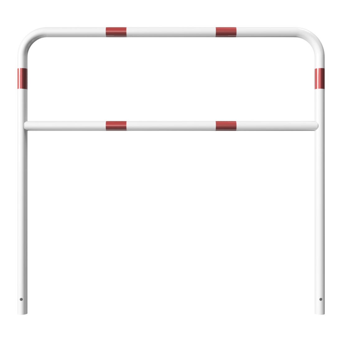 Schake Abweisebügel aus Stahlrohr Ø 48 x 2,5 mm Breite: 1500 mm, Höhe: 1400 mm + Querholm, beschichtet, zum Einbetonieren