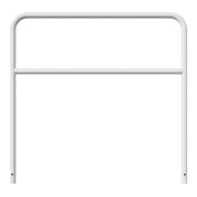 Schake Abweisebügel aus Stahlrohr Ø 48 x 2,5 mm Breite: 1500 mm, Höhe: 1400 mm + Querholm, zum Einbetonieren-5