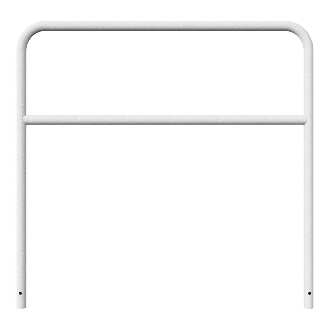 Schake Abweisebügel aus Stahlrohr Ø 48 x 2,5 mm Breite: 1500 mm, Höhe: 1400 mm + Querholm, zum Einbetonieren