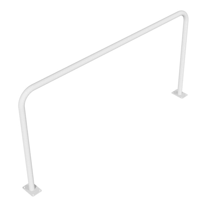 Schake Abweisebügel aus Stahlrohr Ø 48 x 2,5 mm Breite: 2000 mm, Höhe: 1000 mm ohne Querholm, zum Aufdübeln