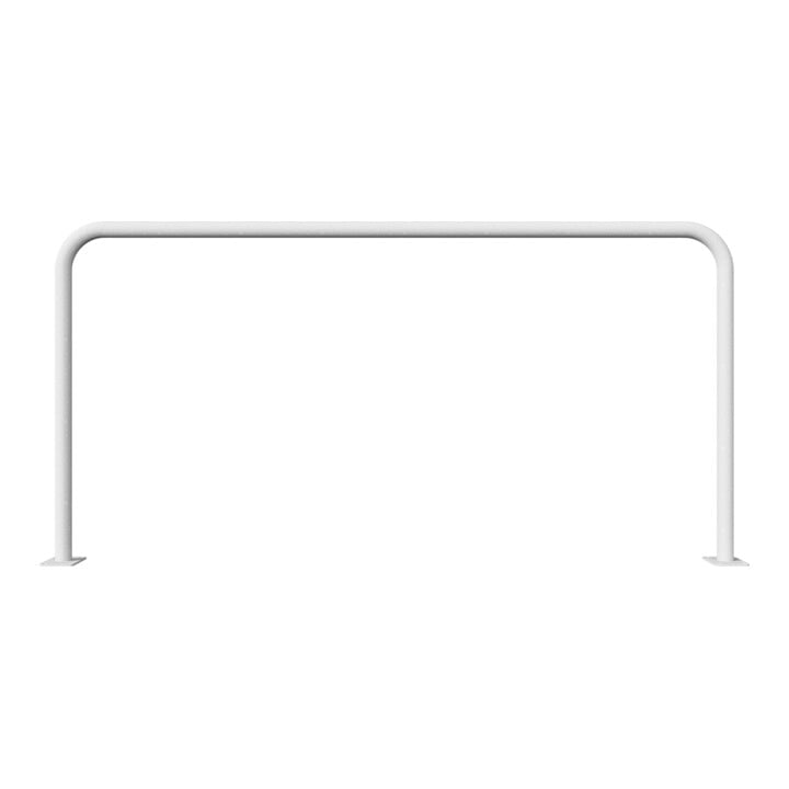 Schake Abweisebügel aus Stahlrohr Ø 48 x 2,5 mm Breite: 2000 mm, Höhe: 1000 mm ohne Querholm, zum Aufdübeln