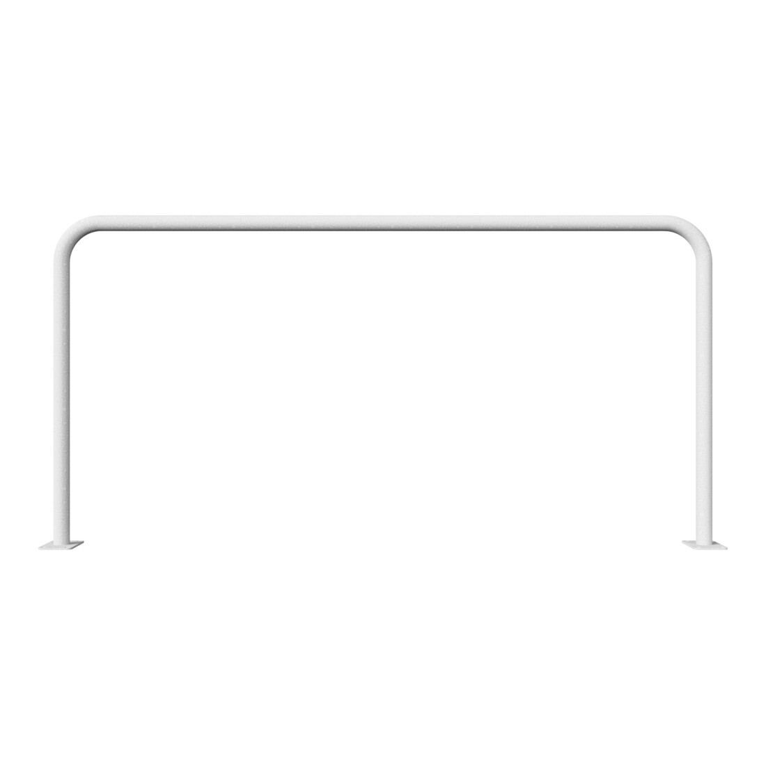 Schake Abweisebügel aus Stahlrohr Ø 48 x 2,5 mm Breite: 2000 mm, Höhe: 1000 mm ohne Querholm, zum Aufdübeln