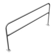 Schake Abweisebügel aus Stahlrohr Ø 48 x 2,5 mm Breite: 2000 mm, Höhe: 1000 mm + Querholm, zum Aufdübeln-4
