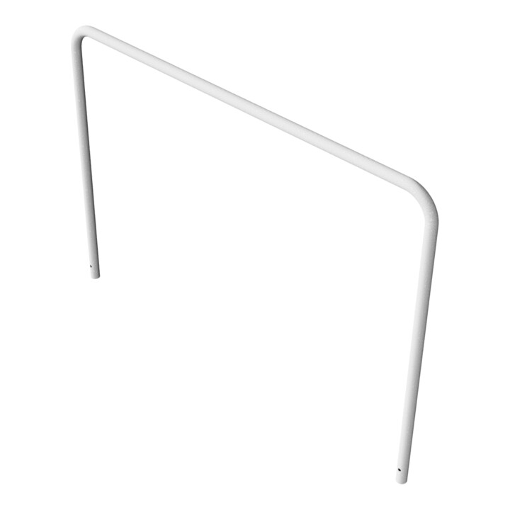 Schake Abweisebügel aus Stahlrohr Ø 48 x 2,5 mm Breite: 2000 mm, Höhe: 1400 mm ohne Querholm, zum Einbetonieren