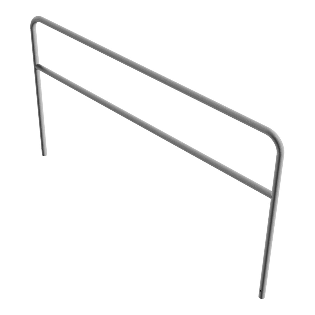 Schake Abweisebügel aus Stahlrohr Ø 48 x 2,5 mm Breite: 2500 mm, Höhe: 1400 mm + Querholm, zum Einbetonieren