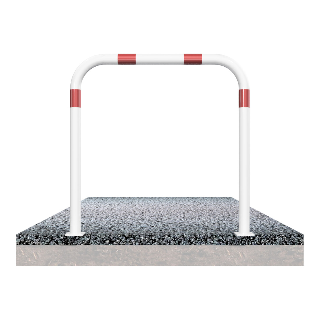 Schake Abweisebügel aus Stahlrohr Ø 60 x 2,5 mm Breite: 1000 mm, Höhe: 1000 mm ohne Querholm, beschichtet, zum Aufdübeln